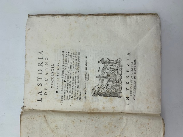 Storia dell'anno MDCCLXXII divisa in sei libri